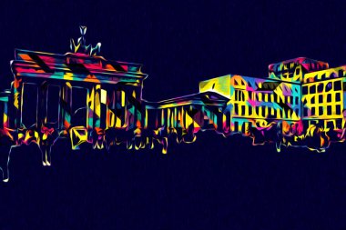 Berlin sanat eskizi çizimi eğlenceli tasarım antika retro