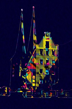 Berlin sanat eskizi çizimi eğlenceli tasarım antika retro