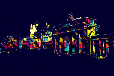 Berlin sanat eskizi çizimi eğlenceli tasarım antika retro