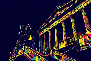 Berlin sanat eskizi çizimi eğlenceli tasarım antika retro