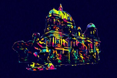 Berlin sanat eskizi çizimi eğlenceli tasarım antika retro