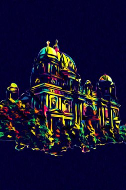 Berlin sanat eskizi çizimi eğlenceli tasarım antika retro