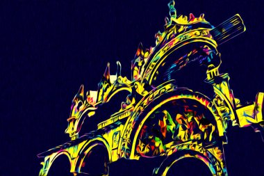 Venedik sanat eskizi çizimi eğlenceli tasarım antika retro