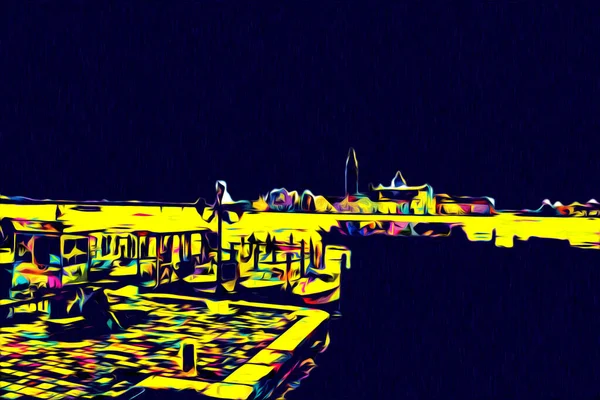 Venedik sanat eskizi çizimi eğlenceli tasarım antika retro