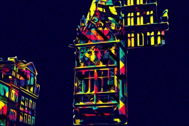 Wroclaw City Poland antika sanat eskizi çizimi