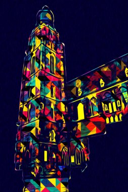 Wroclaw City Poland antika sanat eskizi çizimi