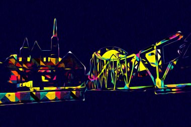 Wroclaw City Poland antika sanat eskizi çizimi