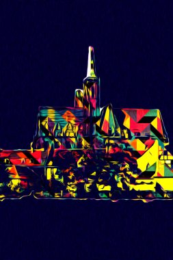 Wroclaw City Poland antika sanat eskizi çizimi