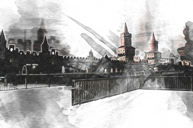 Berlin sanat eskizi çizimi eğlenceli tasarım antika retro