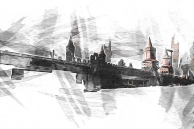 Berlin sanat eskizi çizimi eğlenceli tasarım antika retro