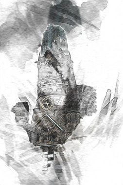 Berlin sanat eskizi çizimi eğlenceli tasarım antika retro