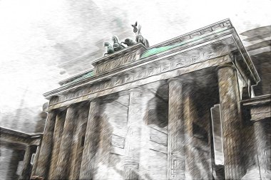 Berlin sanat eskizi çizimi eğlenceli tasarım antika retro