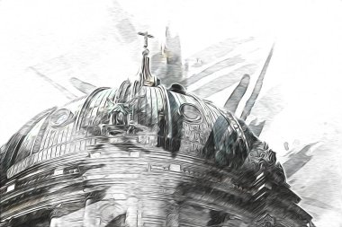 Berlin sanat eskizi çizimi eğlenceli tasarım antika retro