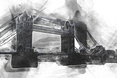 Londra sanat tasarımı çizimi çizimi eğlenceli tasarım antika retro