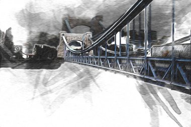 Wroclaw City Poland antika sanat eskizi çizimi