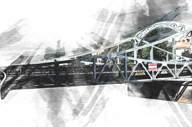 Wroclaw City Poland antika sanat eskizi çizimi