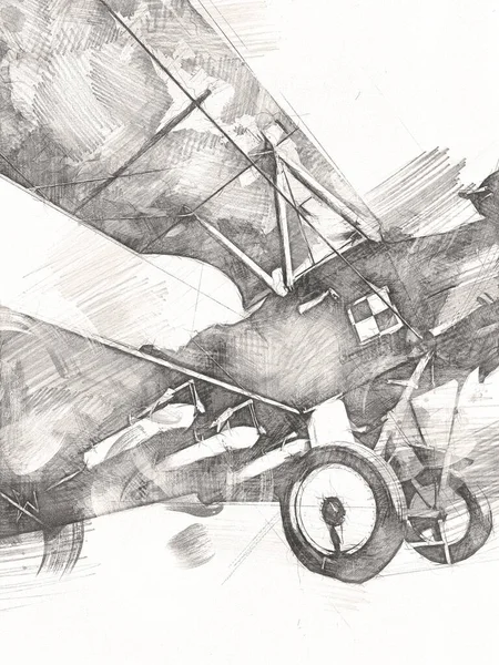 Beyaz Arka Planda Izole Edilmiş Eski Bir Savaş Uçağı — Stok fotoğraf