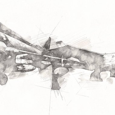 Amerikan savaş uçağı resim sanatı klasiği çiziyor.