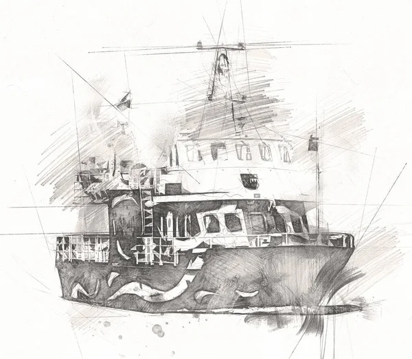 Ιστιοπλοϊκά Σκάφη Στοιβαγμένα Στην Προβλήτα Λιμάνι Τέχνη Εικονογράφηση Ρετρό — Φωτογραφία Αρχείου