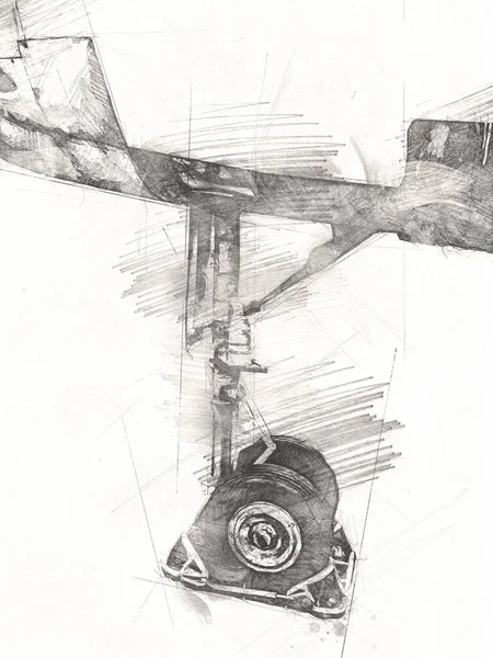 Иллюстрационное Искусство Реактивных Истребителей Сша — стоковое фото