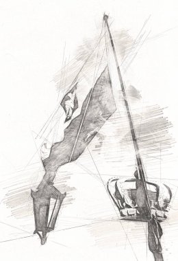 Polonya, izole edilmiş arkaplan resimlerine bayrak sallıyor.