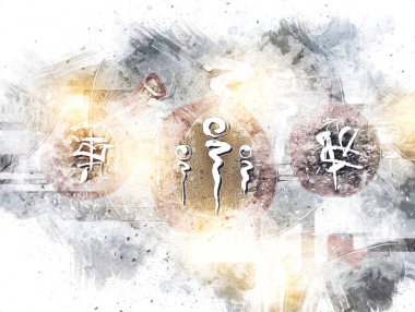 soyut renk tasarımı sanat illüstrasyonu