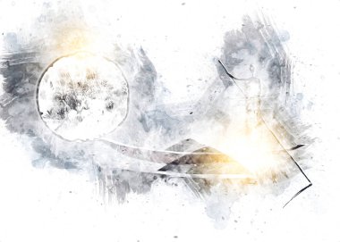 Afrikalı etnik retro-klasik illüstrasyon