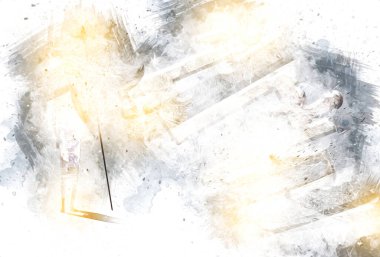 Afrikalı etnik retro-klasik illüstrasyon