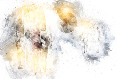 Afrikalı etnik retro-klasik illüstrasyon