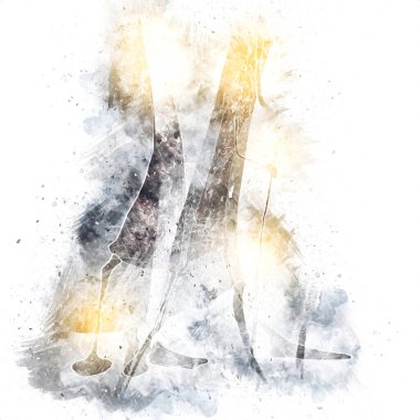 Afrikalı etnik retro-klasik illüstrasyon