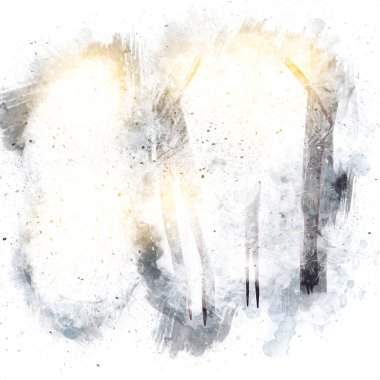 Afrikalı etnik retro-klasik illüstrasyon