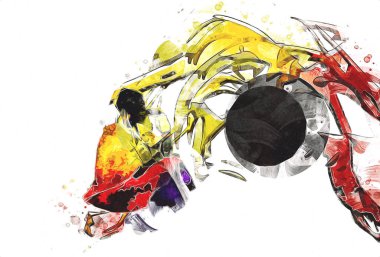 Afrikalı etnik retro-klasik illüstrasyon