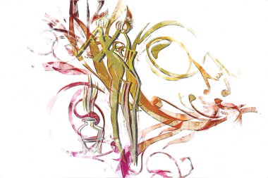 Afrikalı etnik retro-klasik illüstrasyon