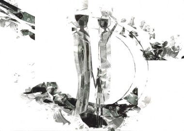 Afrikalı etnik retro-klasik illüstrasyon