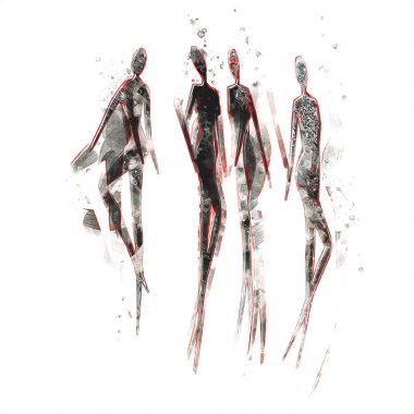 Afrikalı etnik retro-klasik illüstrasyon