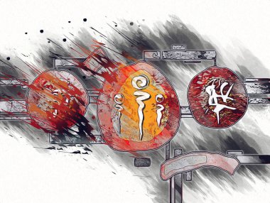 soyut renk tasarımı sanat illüstrasyonu