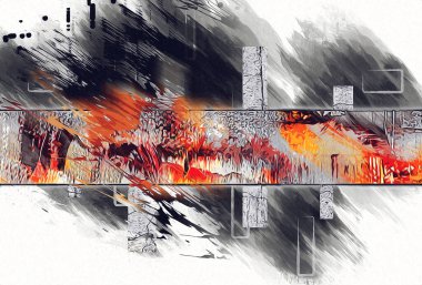 soyut renk tasarımı sanat illüstrasyonu