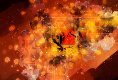 soyut renk tasarımı sanat illüstrasyonu