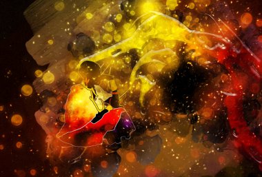 Afrikalı etnik retro-klasik illüstrasyon