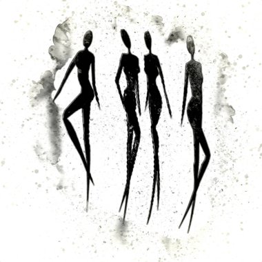 Afrikalı etnik retro-klasik illüstrasyon