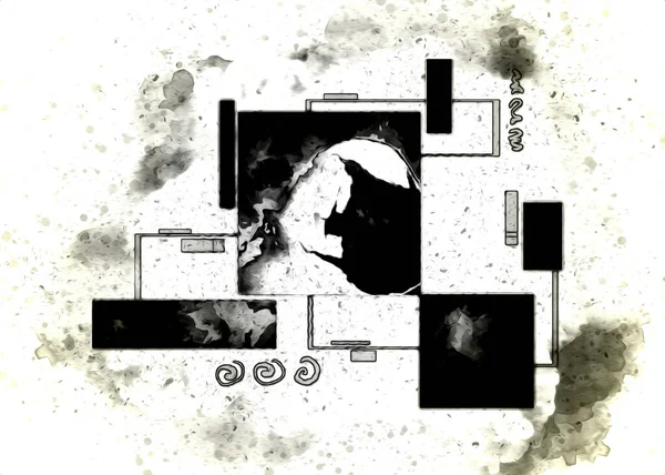 soyut renk tasarımı sanat illüstrasyonu