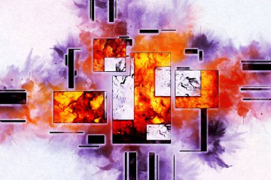 soyut renk tasarımı sanat illüstrasyonu