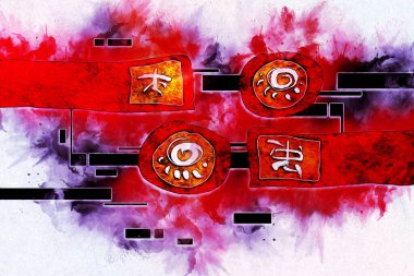 soyut renk tasarımı sanat illüstrasyonu