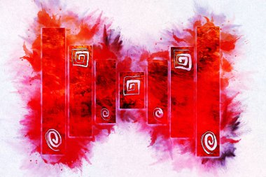 soyut renk tasarımı sanat illüstrasyonu