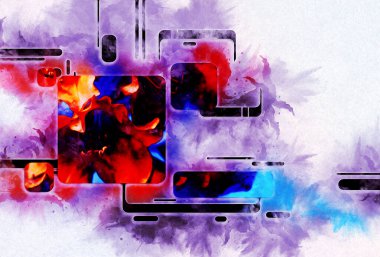 soyut renk tasarımı sanat illüstrasyonu