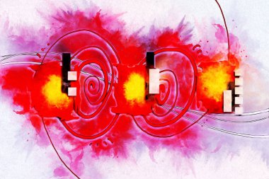 soyut renk tasarımı sanat illüstrasyonu