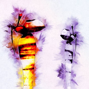 Afrikalı etnik retro-klasik illüstrasyon