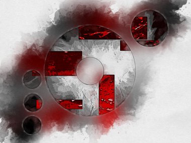 soyut renk tasarımı sanat illüstrasyonu