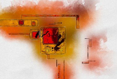 soyut renk tasarımı sanat illüstrasyonu