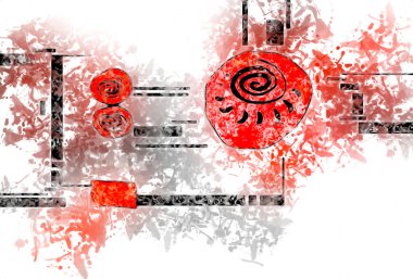 soyut renk tasarımı sanat illüstrasyonu